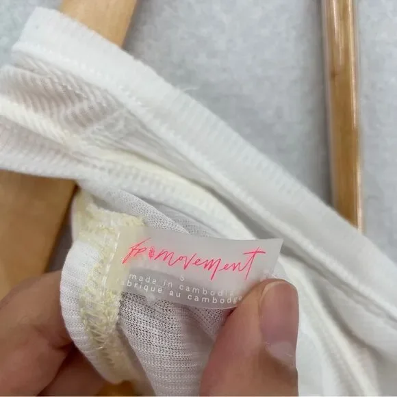 -FP Movement by Free People Very Varsity Women's Ribbed Sheer Tank Top NWT XS - Picture 10 of 15